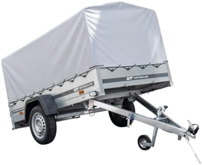 UNITRAILER Trailer Car 230 x 125 cm Garden Trailer 230 Tilting Unitrailer 750 kg with Jockey Wheel