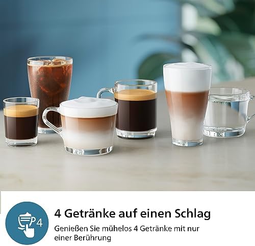PHILIPS Kaffeevollautomat LatteGo 2300 Serie, Schwarz, 4 Spezialitäten – Bild 4