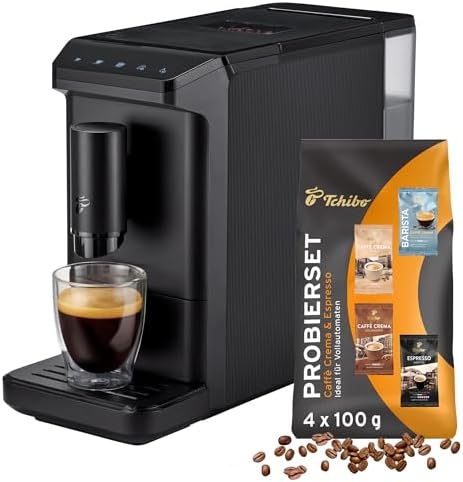 Tchibo Kaffeevollautomat Esperto mini für Caffè Crema und Espresso, nur 16cm breit, klein und kompakt, geeignet für jede