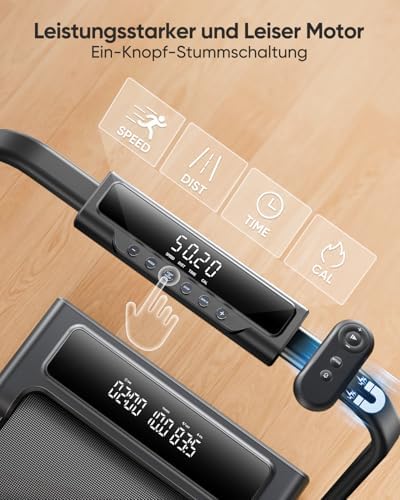 Laufband für Zuhause mit 9% Neigung, 12 km/h Klappbar Laufband mit Steigung, 2.5HP Leiser Motor, 4 I – Bild 5