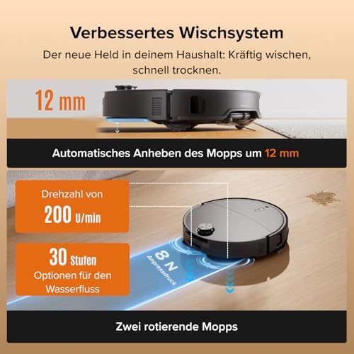 roborock Qrevo Edge 2 Set Saugroboter mit Wischfunktion&Hebarem Wischmopp – Bild 4