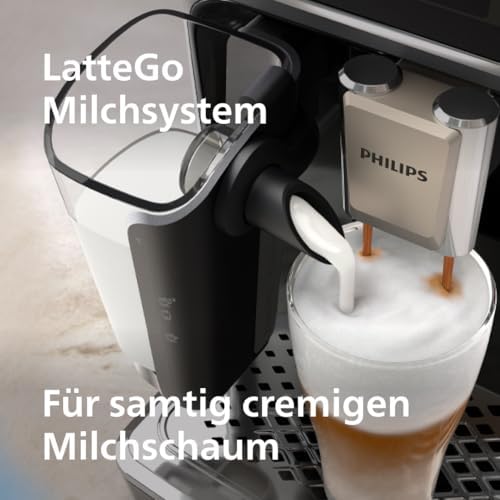 PHILIPS Kaffeevollautomat LatteGo 5500 Serie, Silber, 20 Spezialitäten – Bild 7