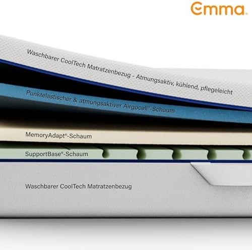 Emma One+ Matratze 140x200 H2 Mittelfest – Kühlende & atmungsaktive 3-Zonen-Schaummatratze – Ergonom – Bild 4