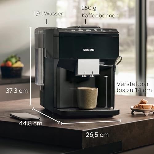 Siemens Kaffeevollautomat EQ500 classic, farbiges TFT-Display, 5 Kaffee- und Milchgetränke, Doppelta – Bild 3