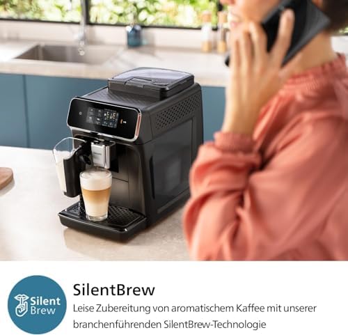 PHILIPS Kaffeevollautomat LatteGo 2300 Serie, Schwarz, 4 Spezialitäten – Bild 6