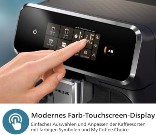 PHILIPS Kaffeevollautomat LatteGo 2300 Serie, Schwarz, 4 Spezialitäten – Bild 5