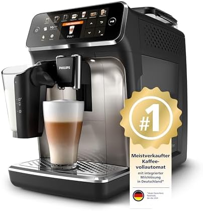 PHILIPS Kaffeevollautomat LatteGo 5400 Serie, Chrom, 12 Spezialitäten – Bild 4