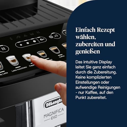 De'Longhi Magnifica Evo - Kaffeevollautomat 7 Getränke Schwarz – Bild 6