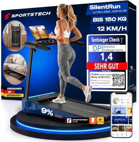 Sportstech, Laufband für Zuhause klappbar, bis 12 km/h, 9% Steigung – Bild 2