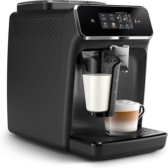 PHILIPS Kaffeevollautomat LatteGo 2300 Serie, Schwarz, 4 Spezialitäten – Bild 3