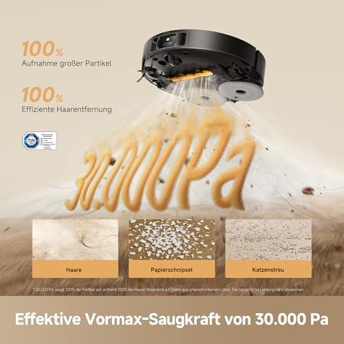 dreame L50s Pro Ultra Saugroboter mit Wischfunktion, 30.000 Pa | Mopp-Selbstreinigung 100 °C, Ecken/ – Bild 4