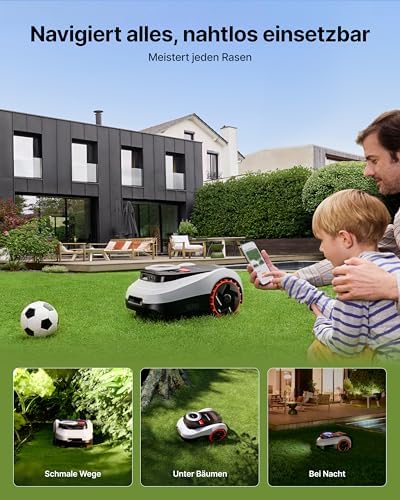 Segway Navimow i208 LiDAR + Garage M, Mähroboter ohne Begrenzungskabel für 800 m², bis 45% Steigung, – Bild 5