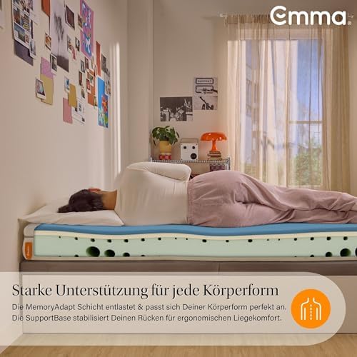 Emma One+ Matratze 140x200 H2 Mittelfest – Kühlende & atmungsaktive 3-Zonen-Schaummatratze – Ergonom – Bild 5