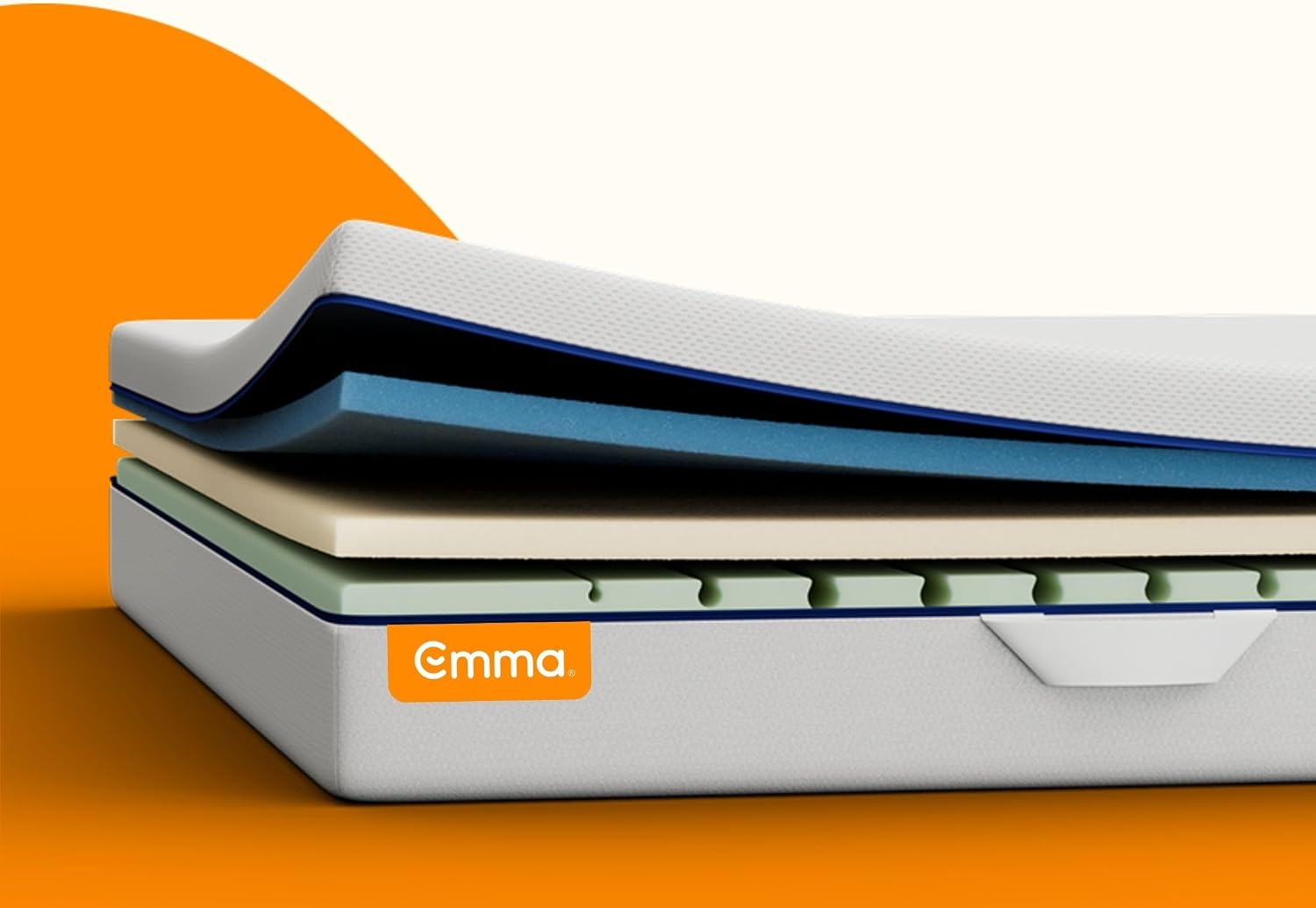 Emma One+ Matratze 140x200 H2 Mittelfest – Kühlende & atmungsaktive 3-Zonen-Schaummatratze – Ergonomisch, Klimareguliere