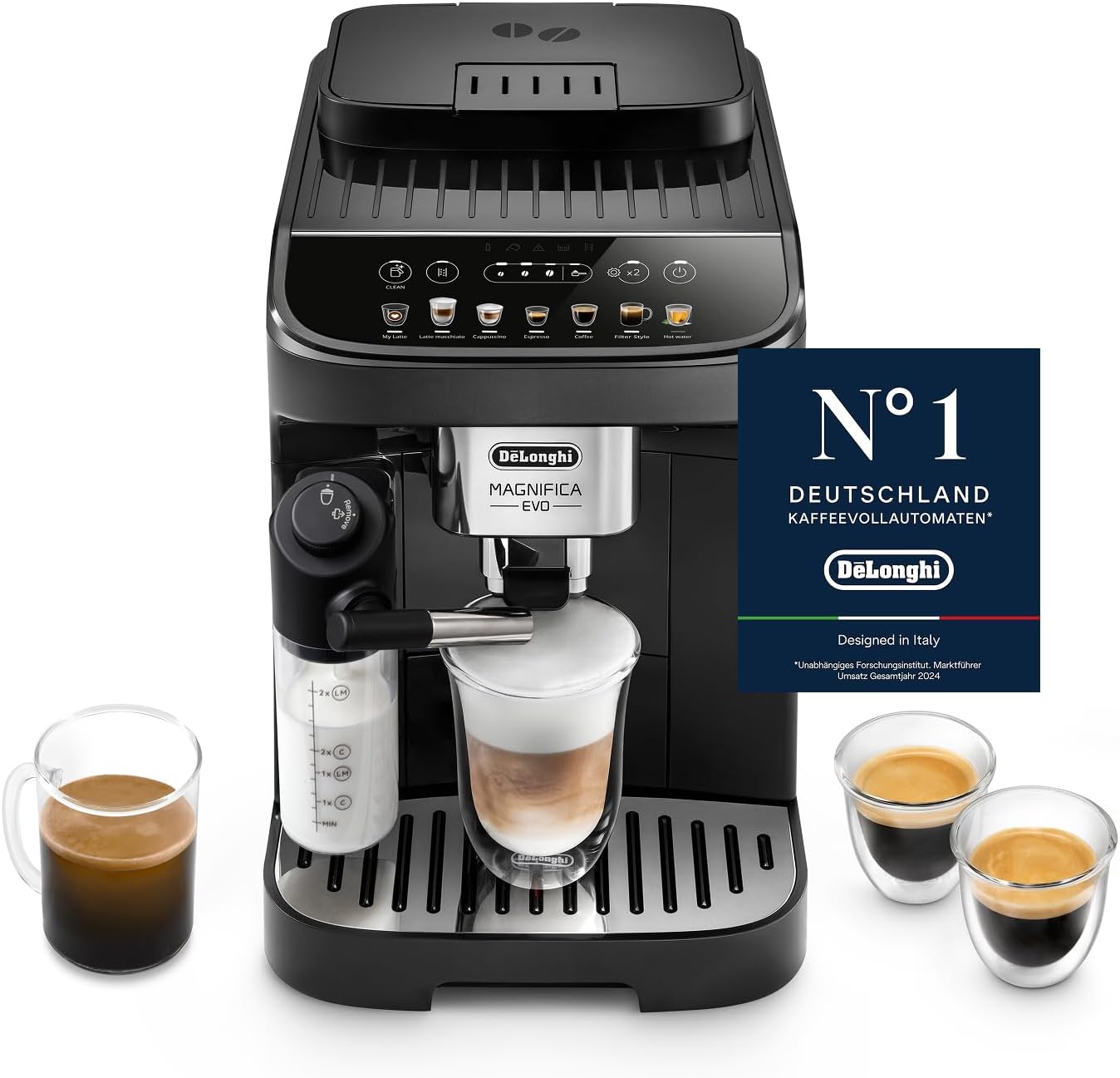 De'Longhi Magnifica Evo - Kaffeevollautomat 7 Getränke Schwarz
