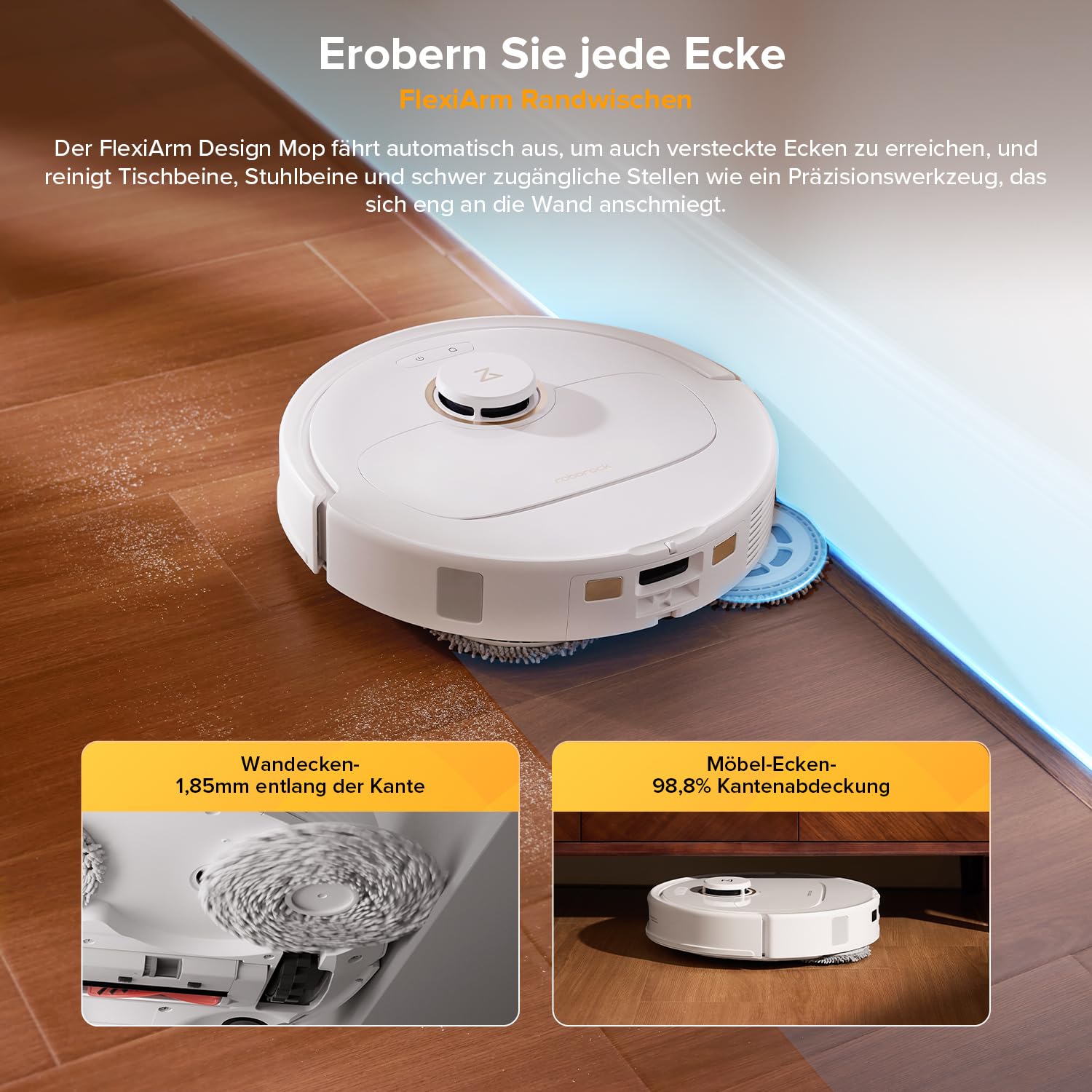 roborock Qrevo S5V Saugroboter mit Wischfunktion&Hebarem Wischmopp