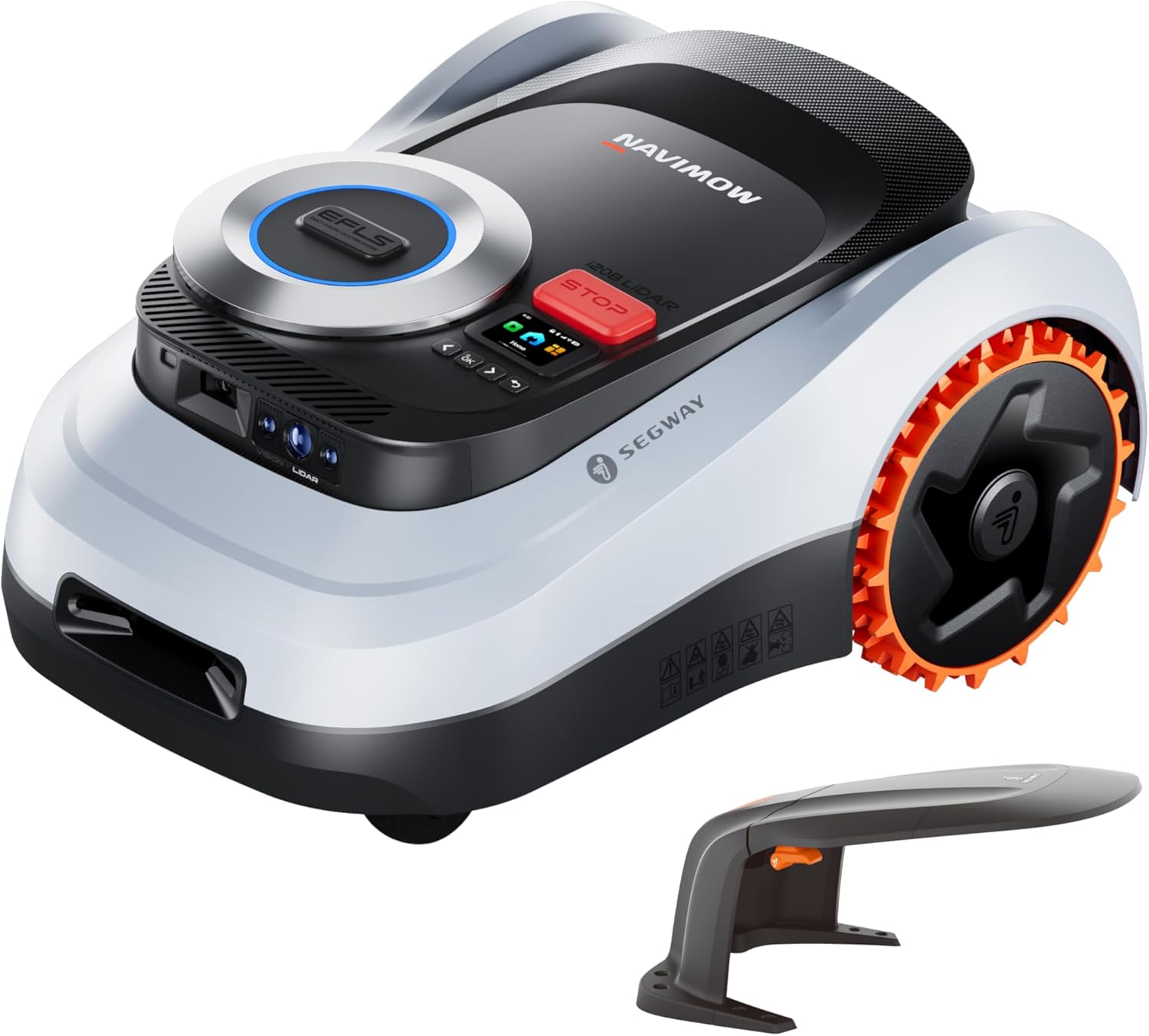 Segway Navimow i208 LiDAR + Garage M, Mähroboter ohne Begrenzungskabel für 800 m², bis 45% Steigung, Solid-State LiDAR +