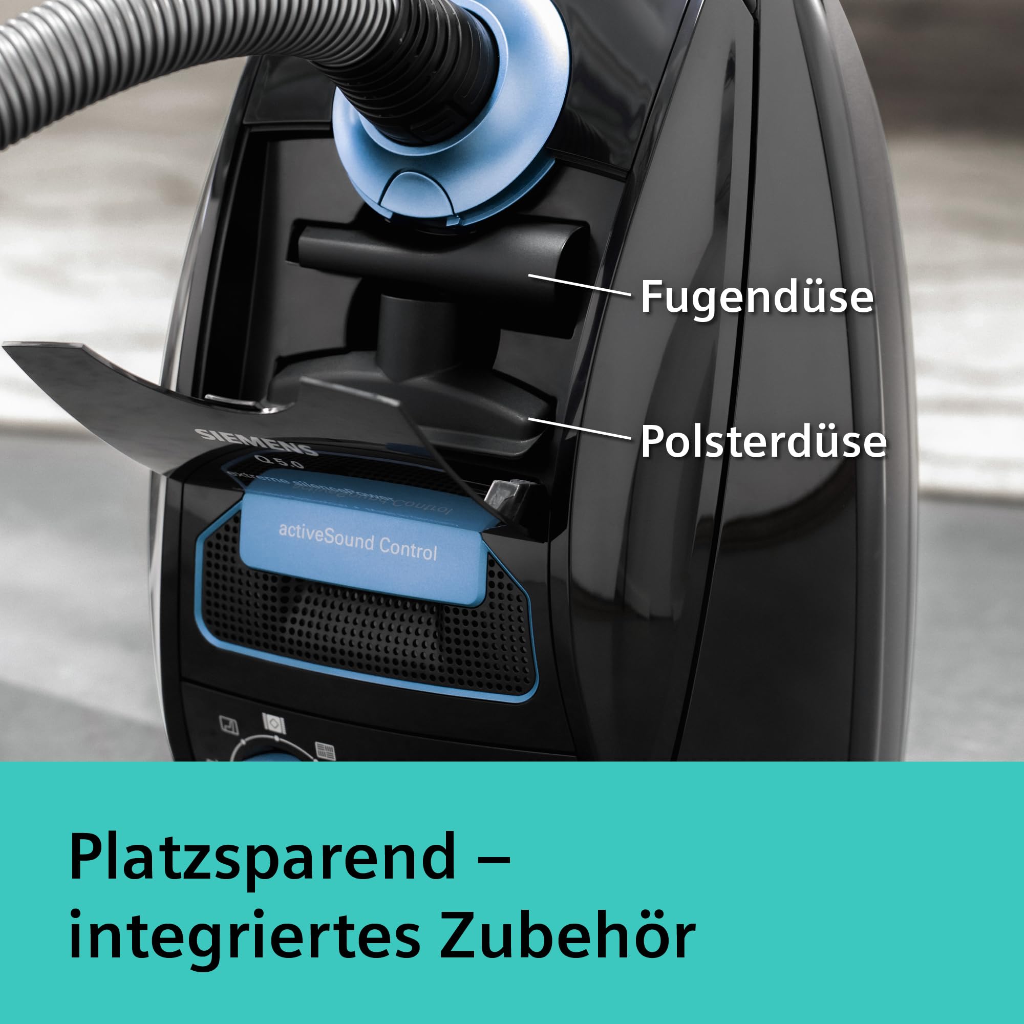 Siemens Staubsauger mit Beutel Q5.0 extreme silencePower VSQ5X1230, ideal für Allergiker