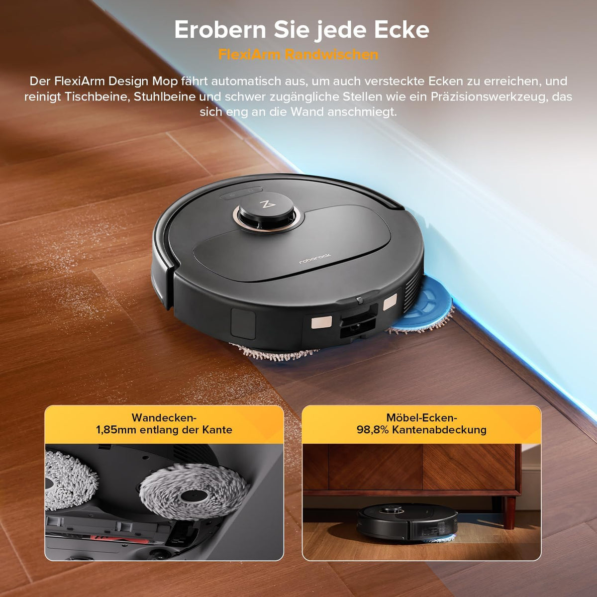 roborock Qrevo S5V Saugroboter mit Wischfunktion&Hebarem Wischmopp