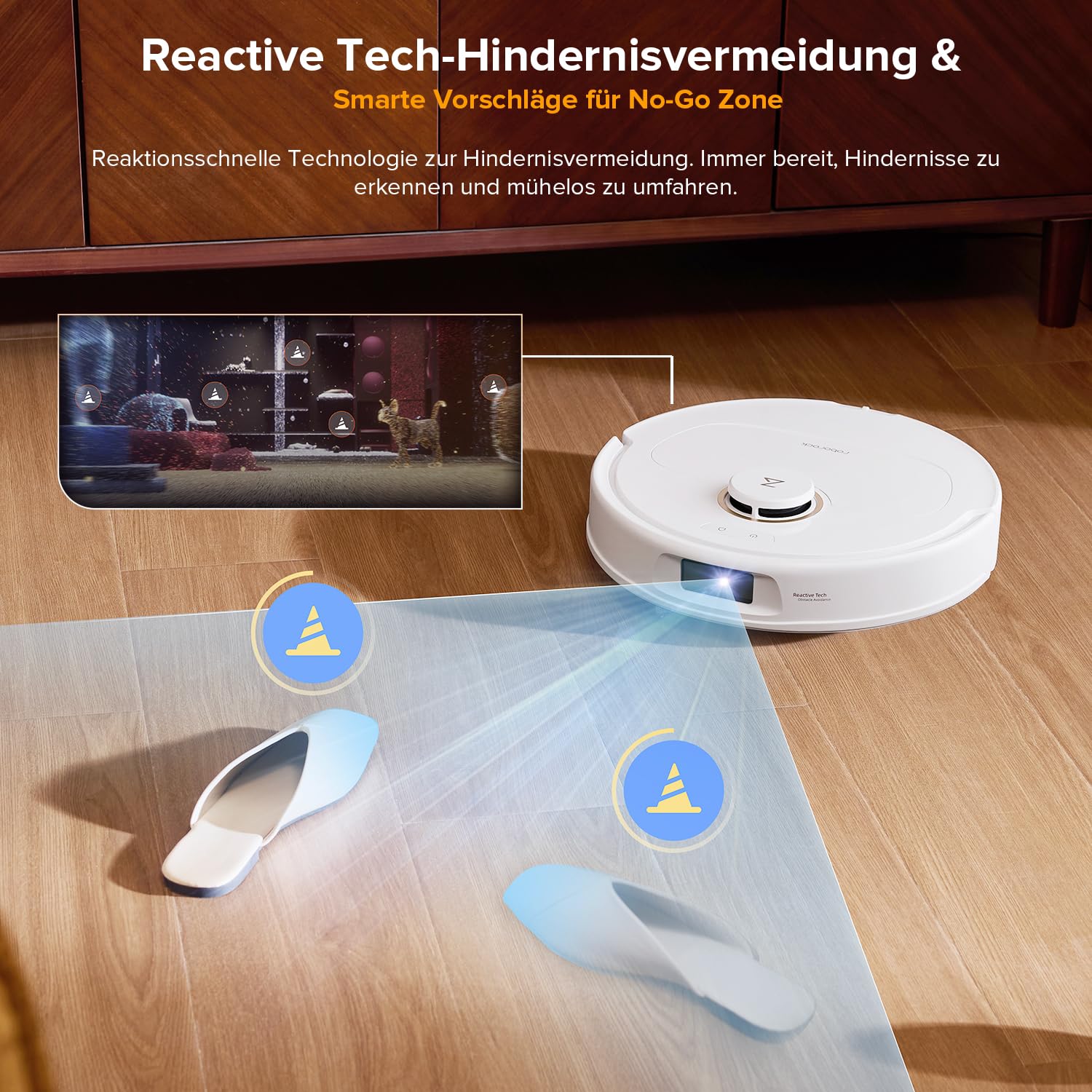 roborock Qrevo S5V Saugroboter mit Wischfunktion&Hebarem Wischmopp