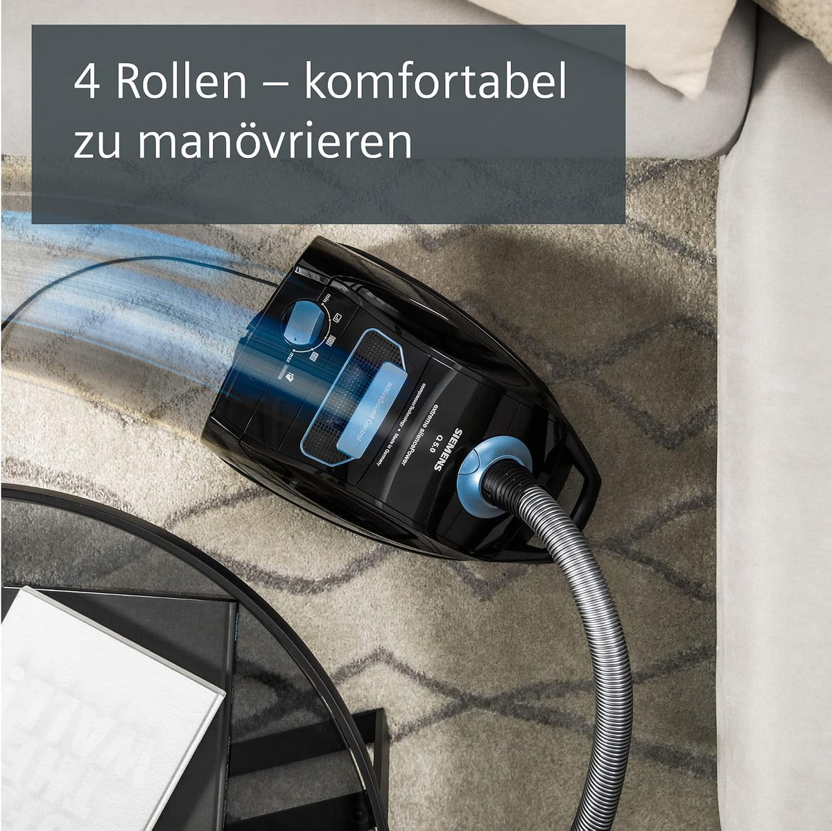 Siemens Staubsauger mit Beutel Q5.0 extreme silencePower VSQ5X1230, ideal für Allergiker
