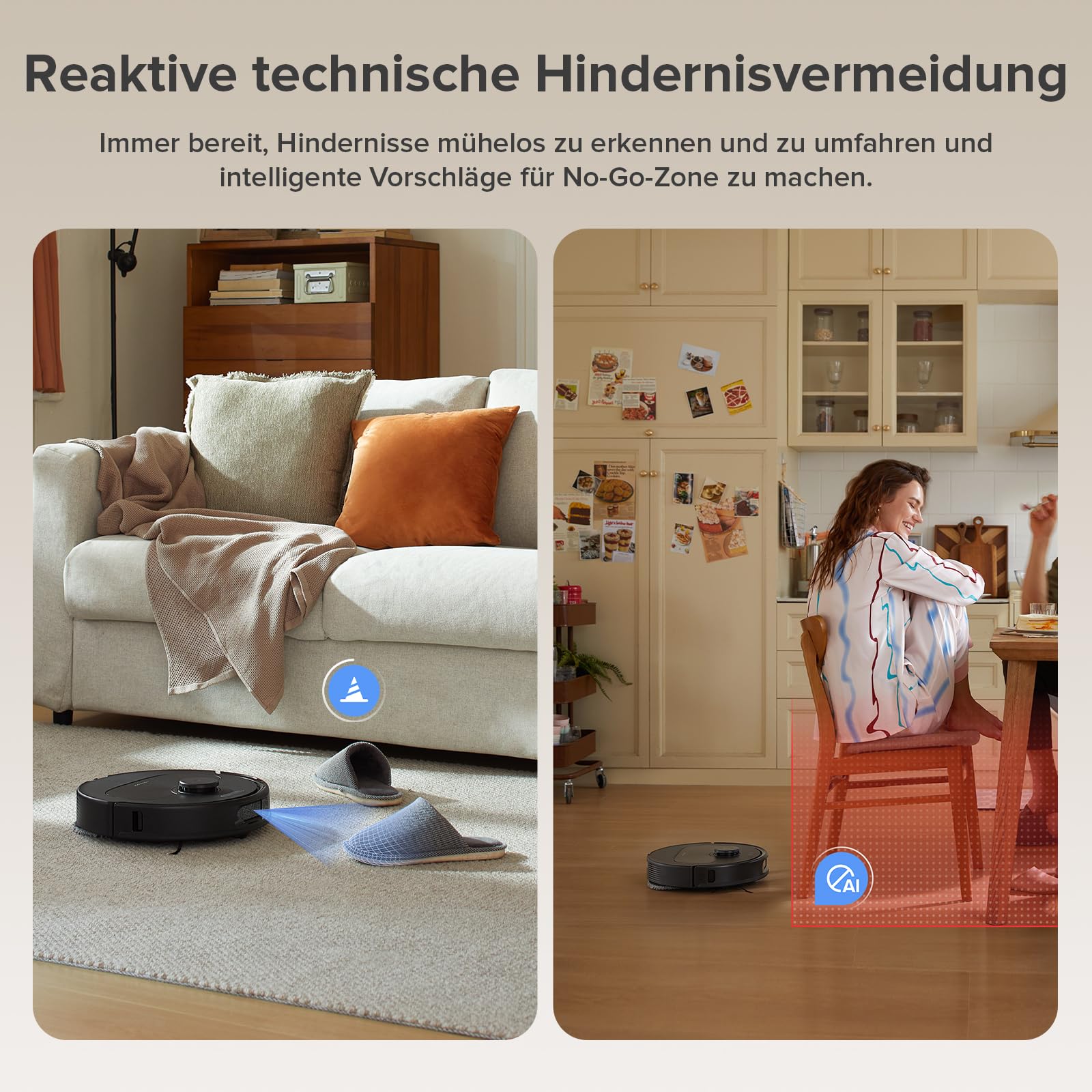 roborock Qrevo S5V Saugroboter mit Wischfunktion&Hebarem Wischmopp
