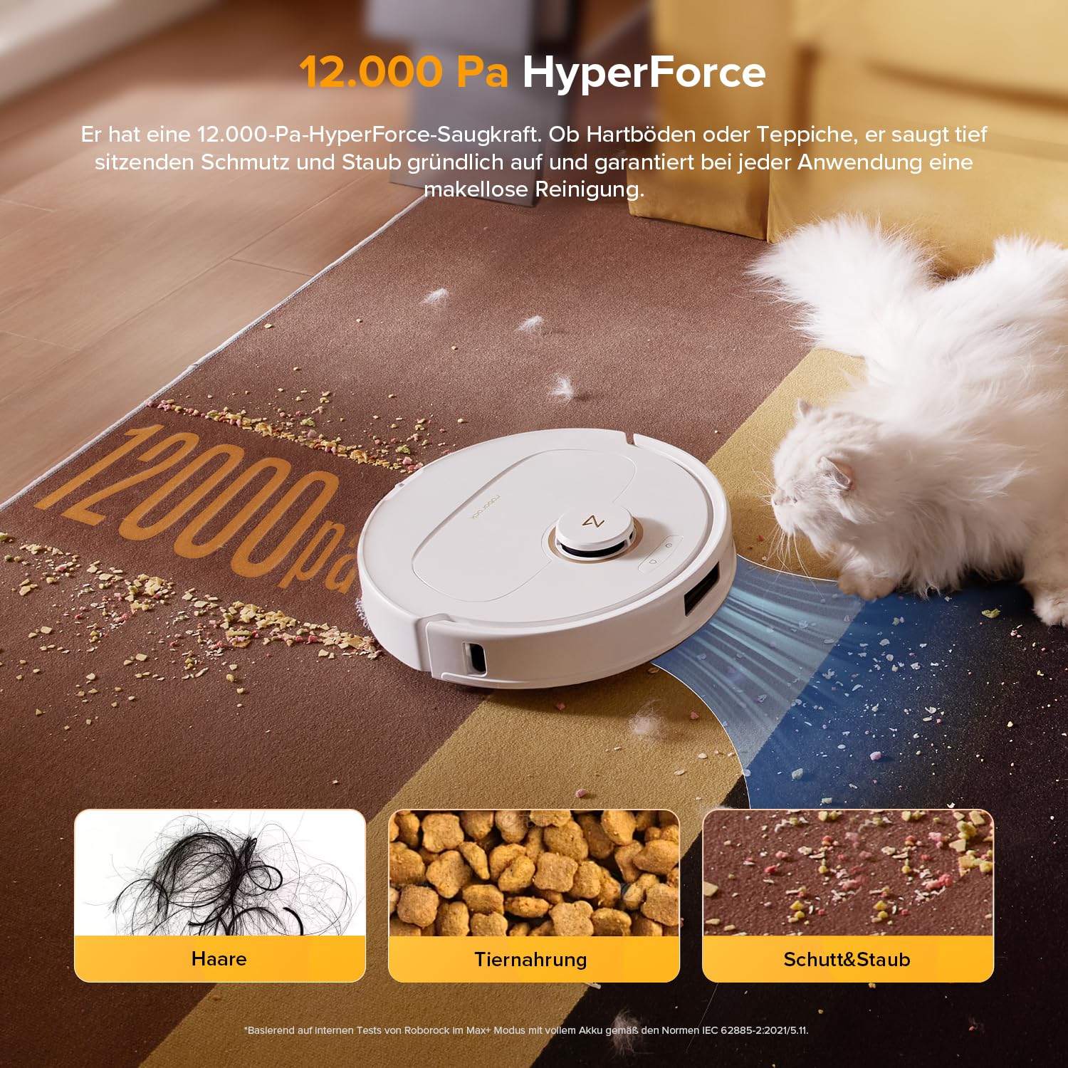 roborock Qrevo S5V Saugroboter mit Wischfunktion&Hebarem Wischmopp