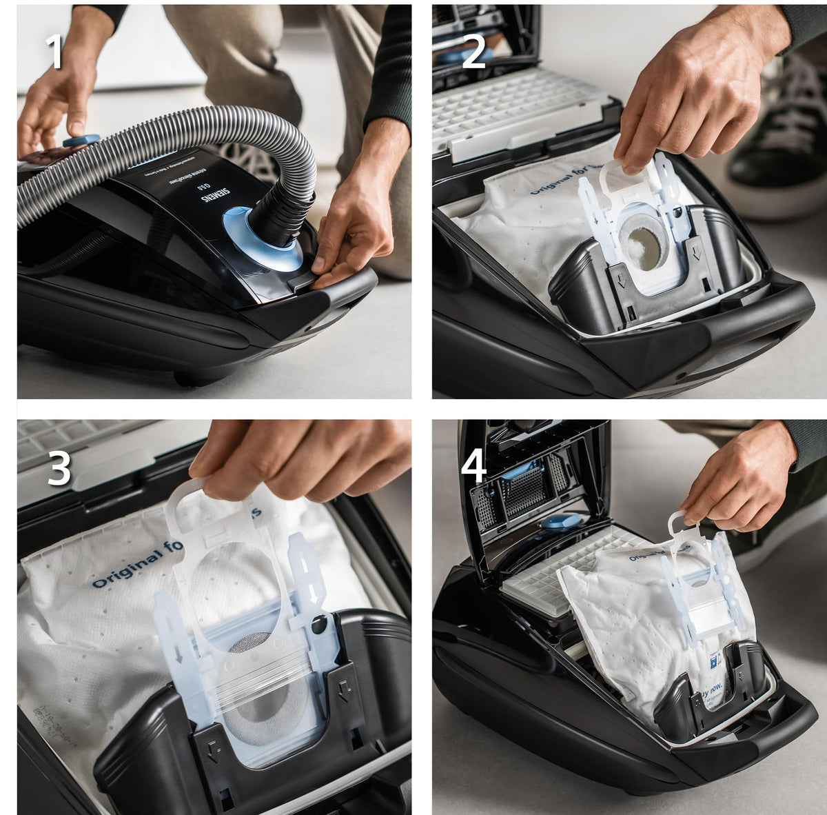 Siemens Staubsauger mit Beutel Q5.0 extreme silencePower VSQ5X1230, ideal für Allergiker