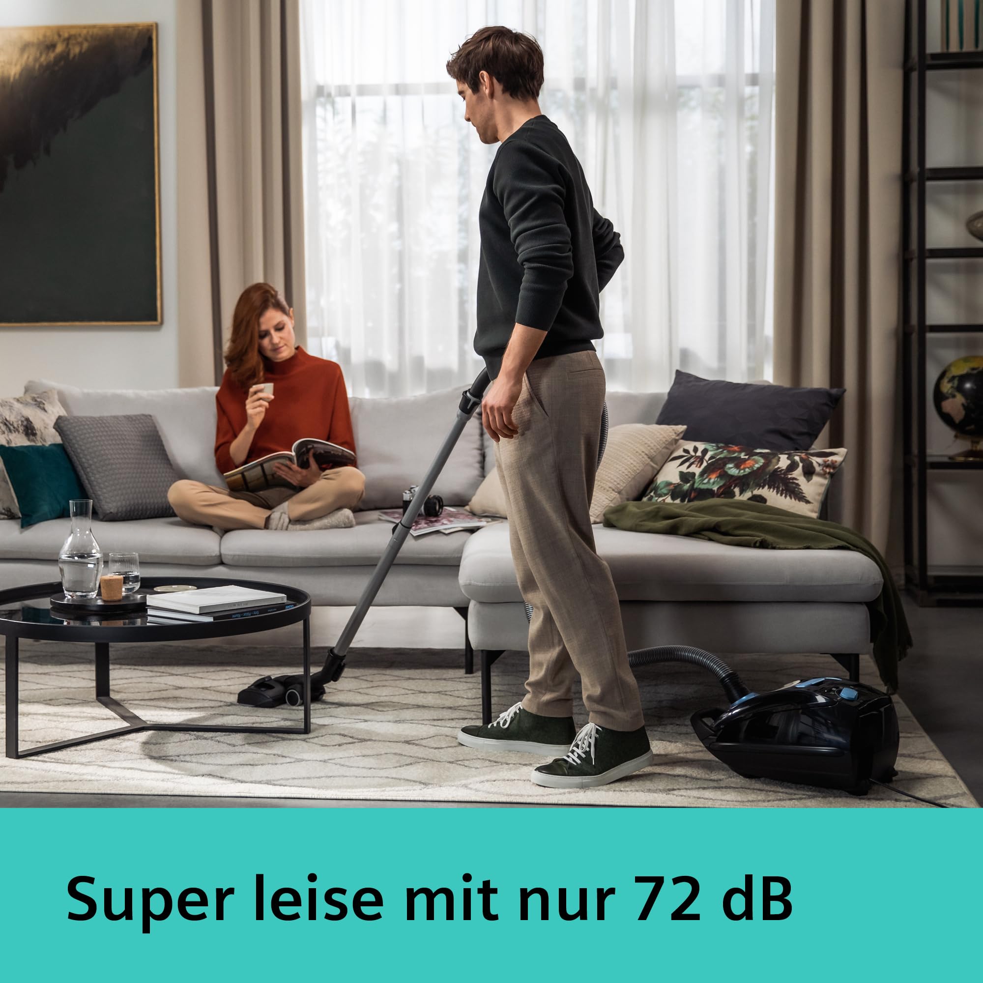 Siemens Staubsauger mit Beutel Q5.0 extreme silencePower VSQ5X1230, ideal für Allergiker