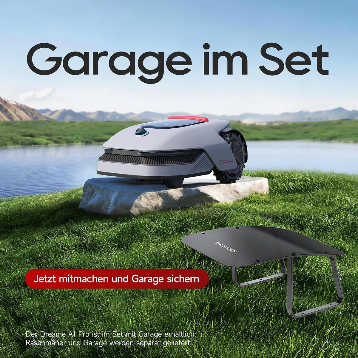 dreame A1 Pro Mähroboter mit Garage